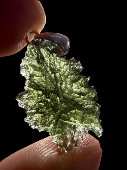 Silver moldavite pendant 1,8g