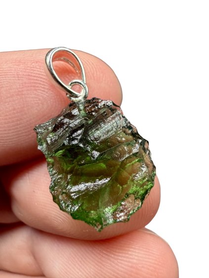 Silver moldavite pendant 1,4g