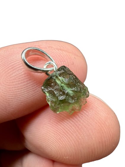 Silver moldavite pendant 0,5g