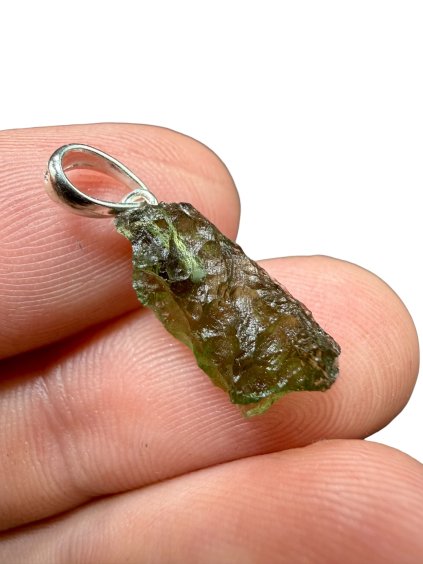 Silver moldavite pendant 1g