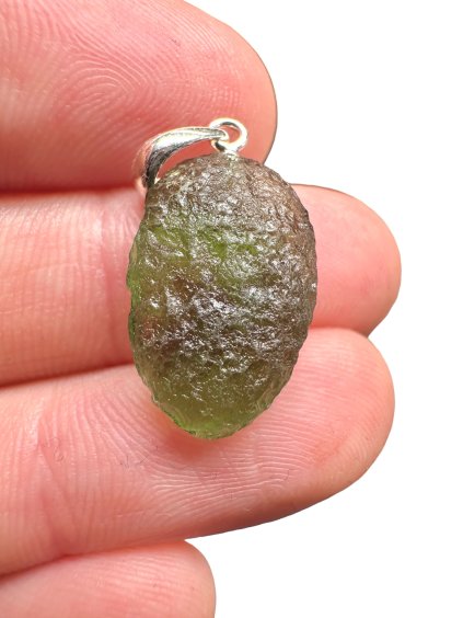 Silver moldavite pendant 1,7g