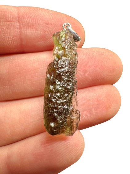 Silver moldavite pendant 2,1g