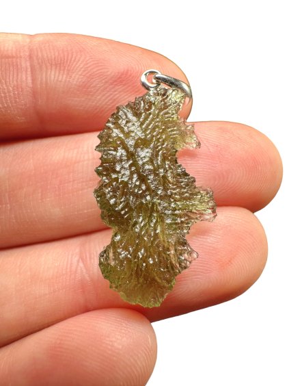 Silver moldavite pendant 2,1g