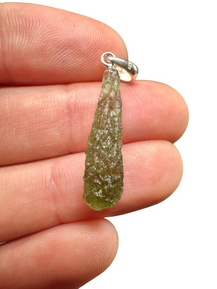 Silver moldavite pendant 1,1g