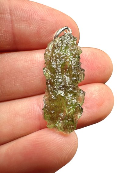 Silver moldavite pendant 1,9g