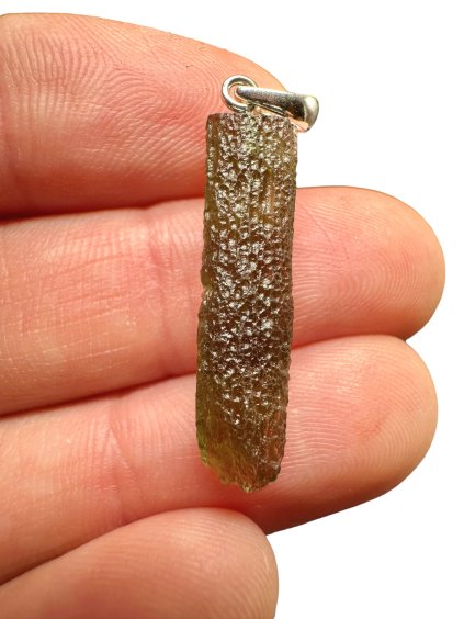 Silver moldavite pendant 1,2g