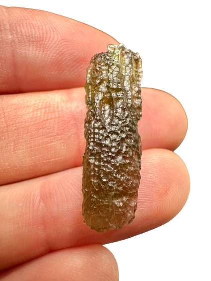 Silber Moldavit Anhänger 2g