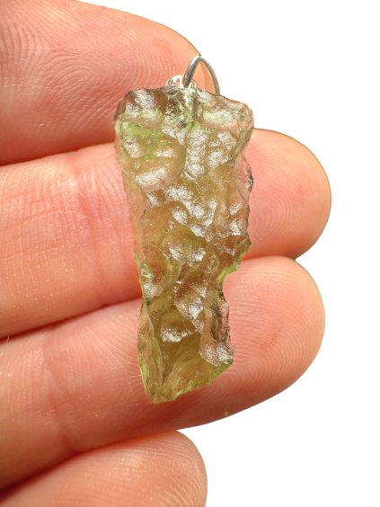 Silver moldavite pendant 1,4g