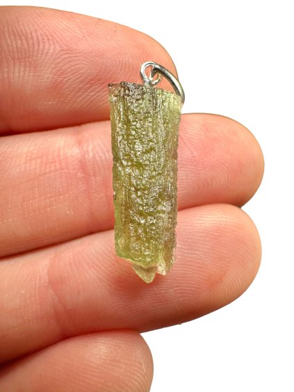 Silver moldavite pendant 1,1g