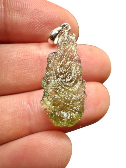 Silver moldavite pendant 1,3g