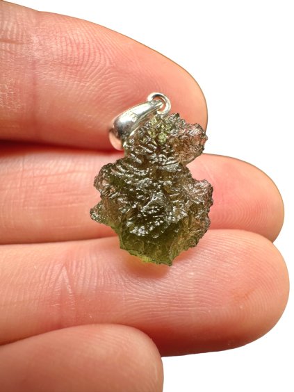 Silver moldavite pendant 1,7g