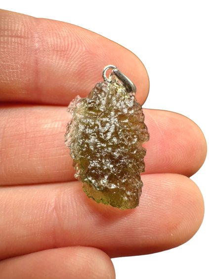 Silver moldavite pendant 1,8g