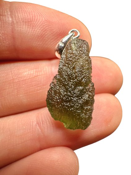 Silver moldavite pendant 2,1g