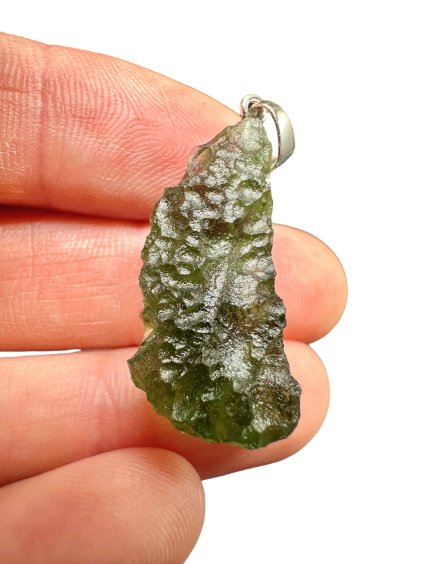 Silver moldavite pendant 4,3g