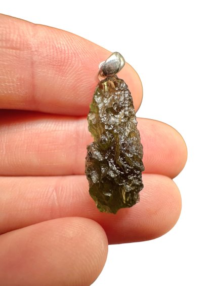 Silver moldavite pendant 2,2g