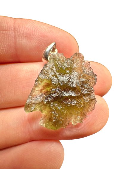 Silver moldavite pendant 2,2g
