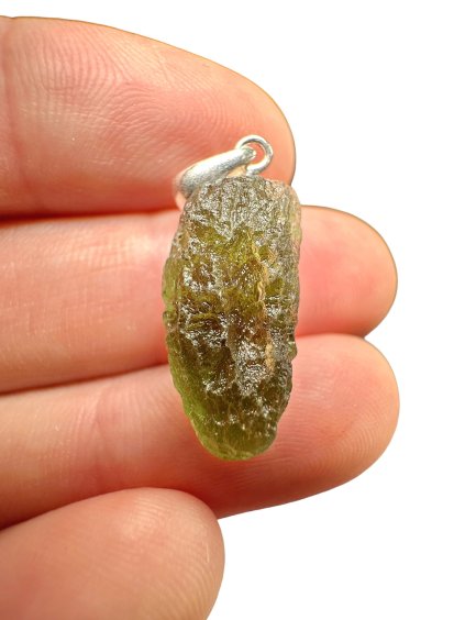 Silver moldavite pendant 2g