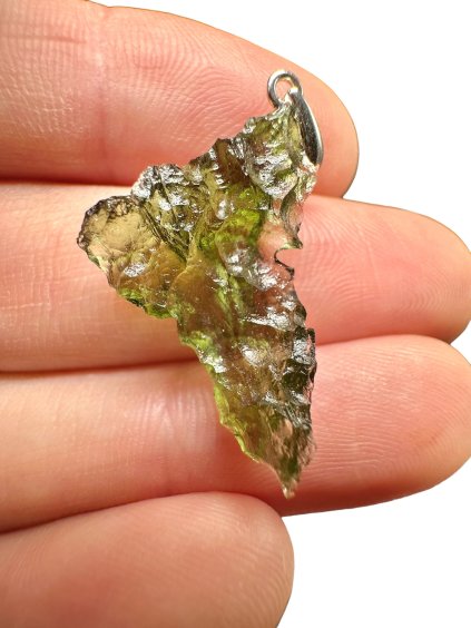 Silver moldavite pendant 1,5g