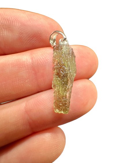 Silver moldavite pendant 0,9g
