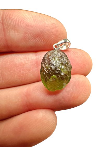 Silver moldavite pendant 1,4g
