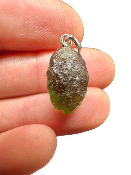Silver moldavite pendant 1,6g