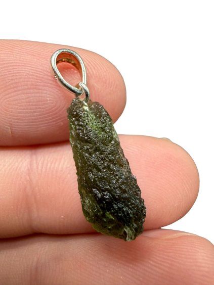 Silver moldavite pendant 1,5g