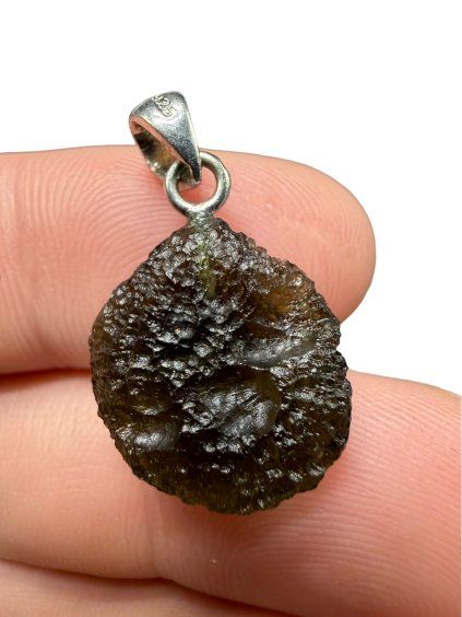 Silver moldavite pendant 2,7g