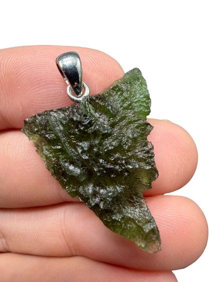 Silver moldavite pendant 5,2g