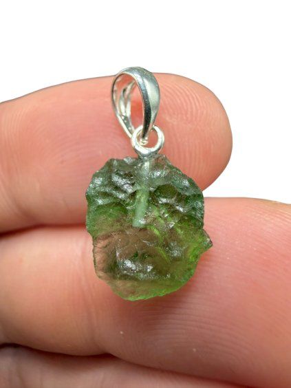Silver moldavite pendant 0,9g