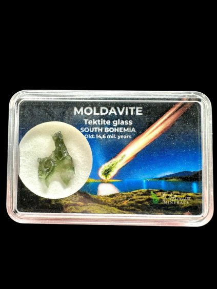 Moldavite in box – Maly Chlum