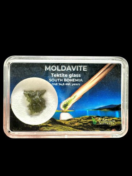 Moldavite in box – Besednice Jezkovna