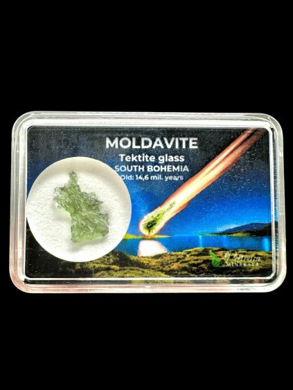 Moldavite in box – Besednice Jezkovna