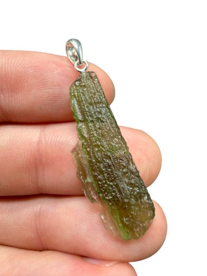 Silver moldavite pendant 2,4g