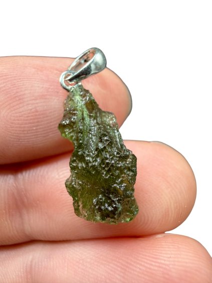 Silver moldavite pendant 1,3g