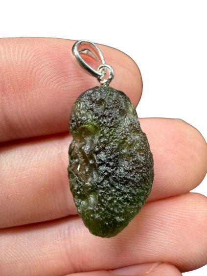 Silver moldavite pendant 2,5g