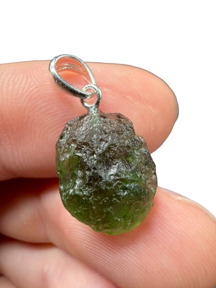 Silver moldavite pendant 1,6g