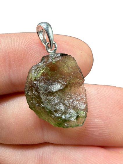Silver moldavite pendant 1,5g