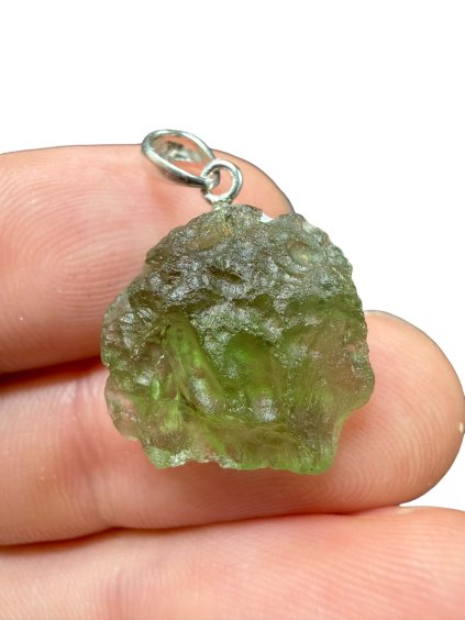 Silver moldavite pendant 2,5g