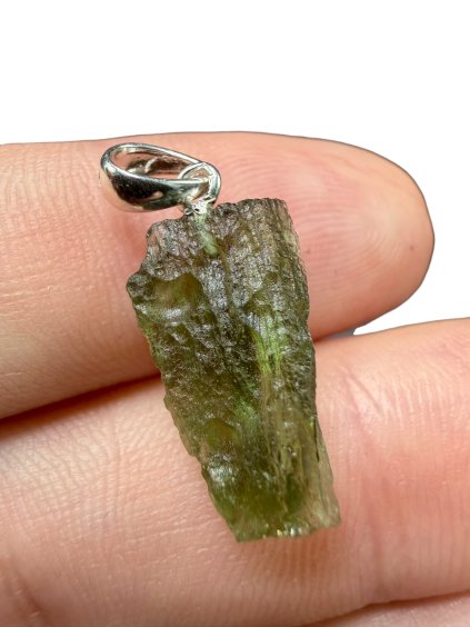 Silver moldavite pendant 1,2g