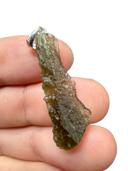 Silver moldavite pendant 2,1g