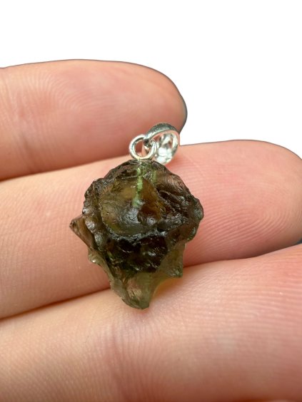 Silver moldavite pendant 1,6g