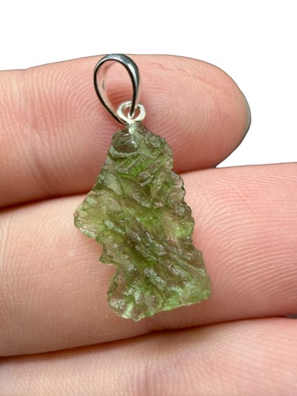 Silver moldavite pendant 1g