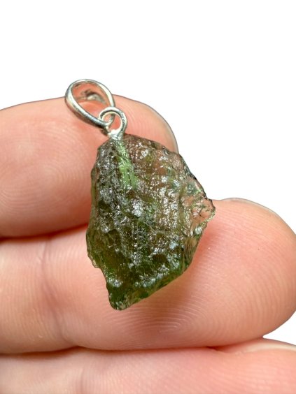Silver moldavite pendant 1,3g