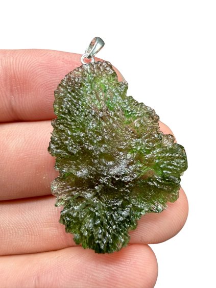 Silver moldavite pendant 5,9g