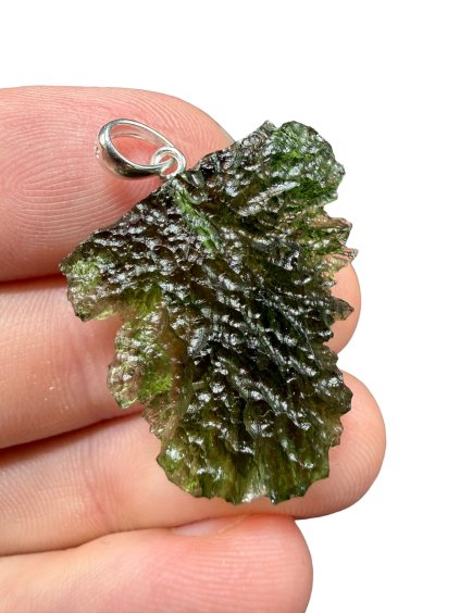 Silver moldavite pendant 4,3g