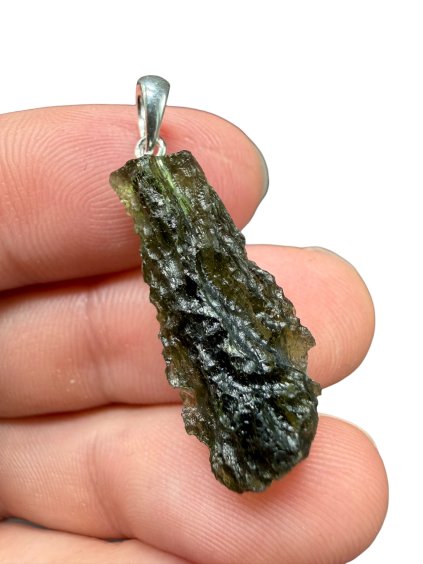 Silver moldavite pendant 3,3g