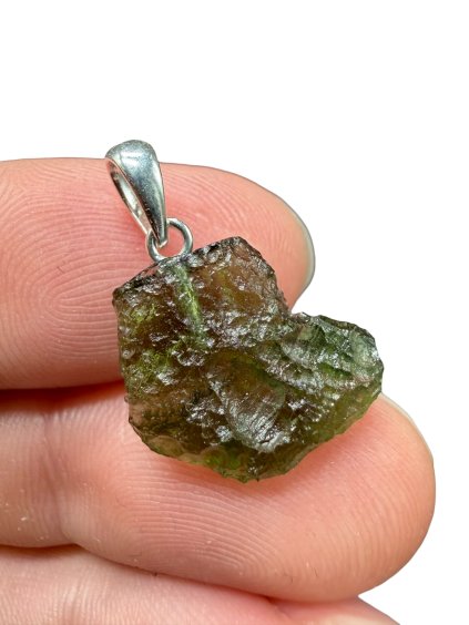 Silver moldavite pendant 1,4g