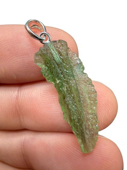 Silver moldavite pendant 1,6g