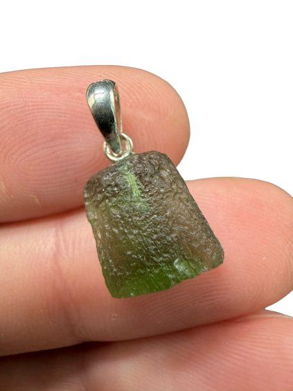 Silver moldavite pendant 1,2g