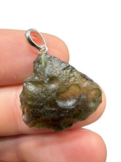 Silver moldavite pendant 2,7g